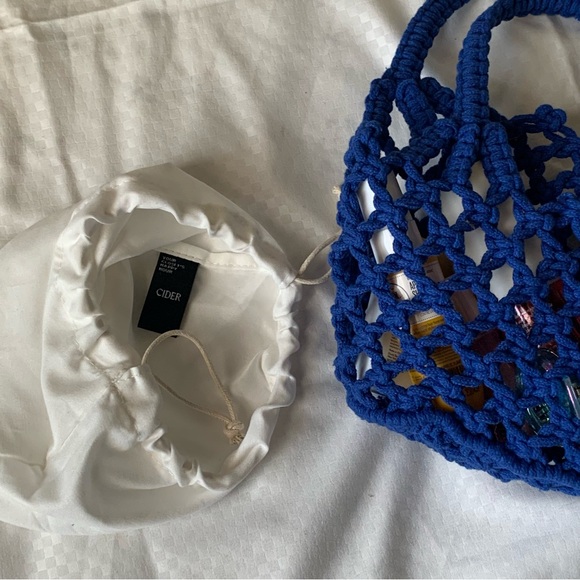 ୨୧ ･ﾟ✧ SOLD Cider Blue Crotchet Knit Mini Bag - Picture 6 of 7